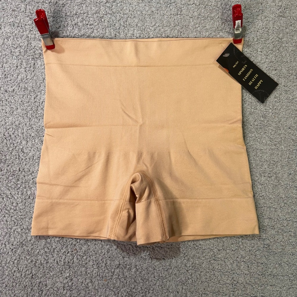 Hey Girl Shapewear Shorts High Waist Small Nude Seamless Tummy Control Snatched‎